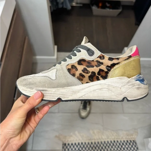 Golden Goose Women's Leopard Print Sneakers - Picture 4 of 7